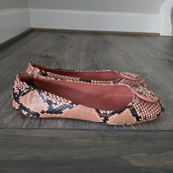 Tory Burch Minnie Travel Snake Print Ballet Flats Size 9 - Picture 4 of 7